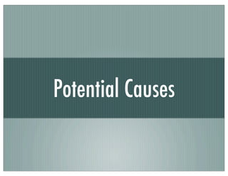 Potential Causes
 