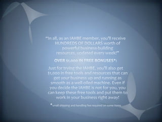 Free Monthly windows and Mac software for your home business.