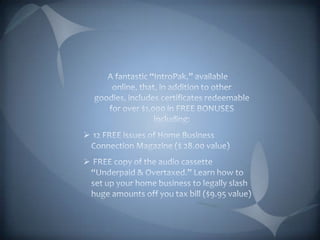 Exclusive monthly home business book and tool reviews.