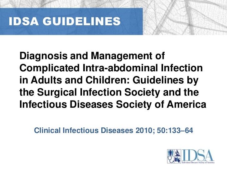 Intraabdominal Infection Guidelines 2010