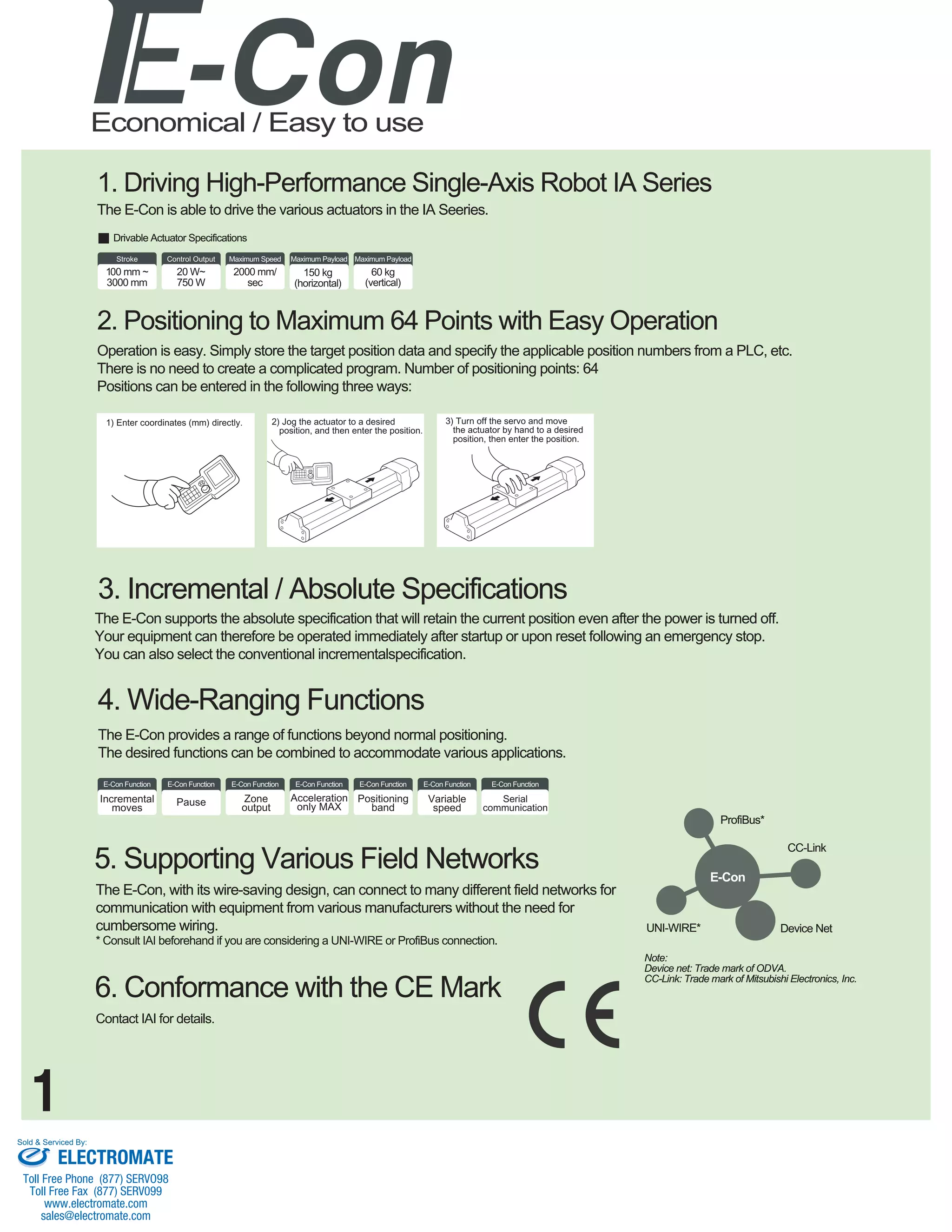 Iai econ catalog_specsheet PDF