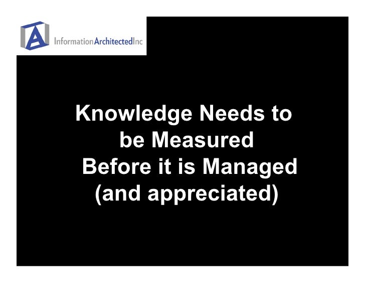 Measuring Knowledge