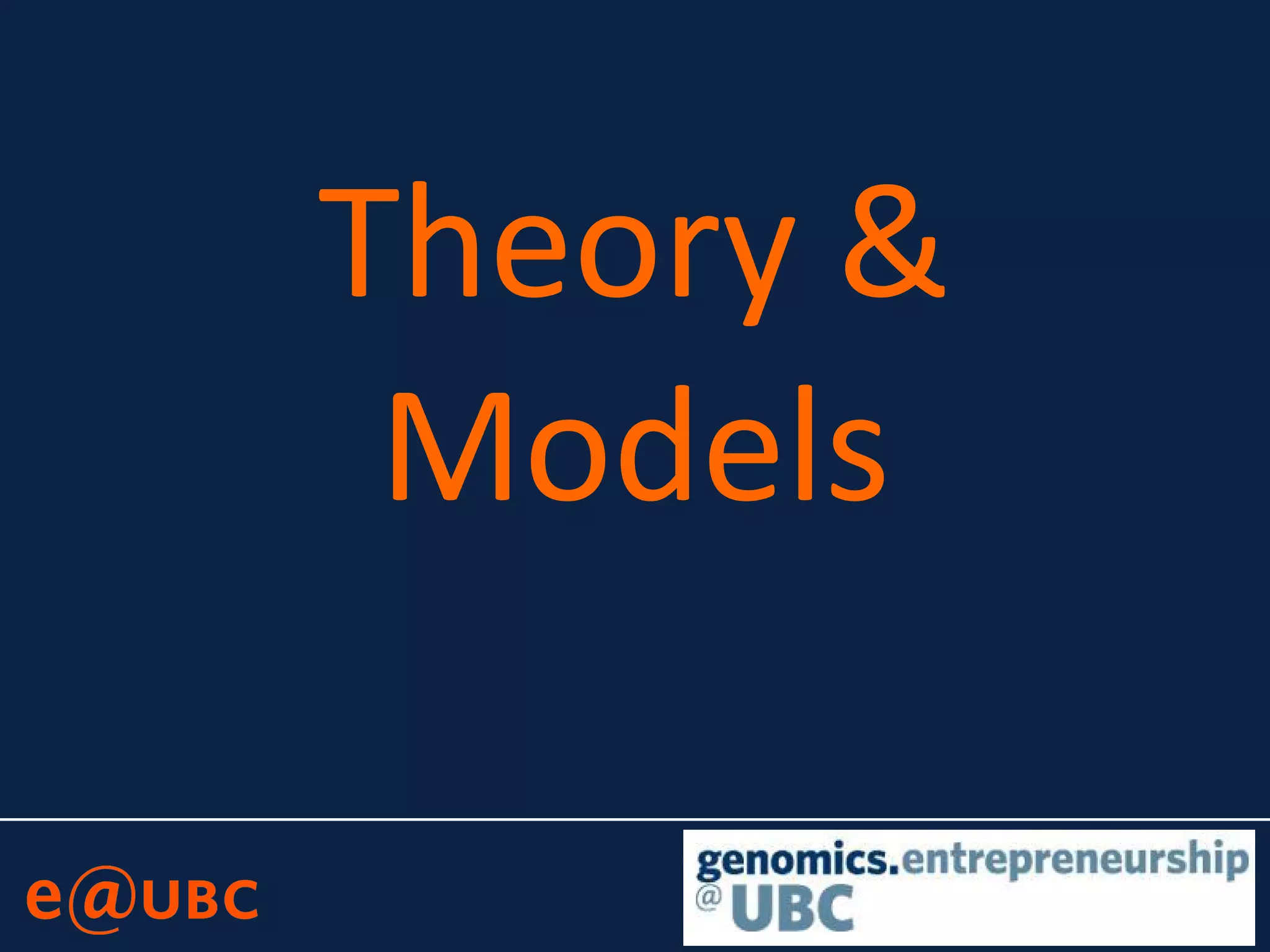 Theory &
Models
 
