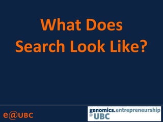 What Does
Search Look Like?
 