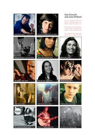 Iain Forsyth &amp; Jane Pollard\'s CV