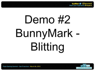 Demo #3
 BunnyMark –
HTML5 Canvas
 