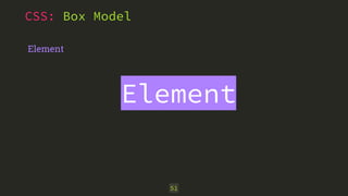 CSS: Box Model
51
Element
Element
 