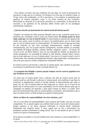 Entrevista al Prof. Dr. Iñaki Rivera Beiras
Revista Crítica Penal y Poder. 2012, nº 3, septiembre (pp. 158-164) OSPDH. Uni...