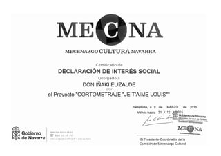 Iñaki Elizalde certificado MECNA