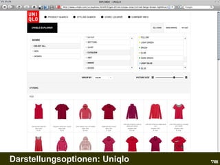 uniqlo Darstellungsoptionen: Uniqlo 