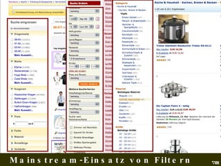 Mainstream Einsatz Filter Mainstream-Einsatz von Filtern 