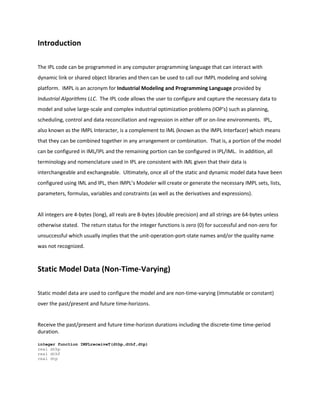 Industrial Programming Language (IPL) Reference Manual for Quantities ...