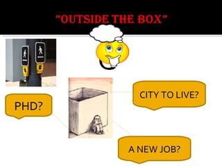 PHD? A NEW JOB? CITY TO LIVE? 