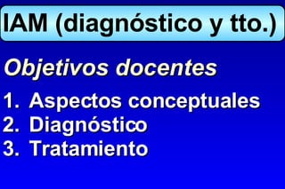 IAM (diagnóstico y tto.) ,[object Object],[object Object],[object Object],Objetivos docentes 