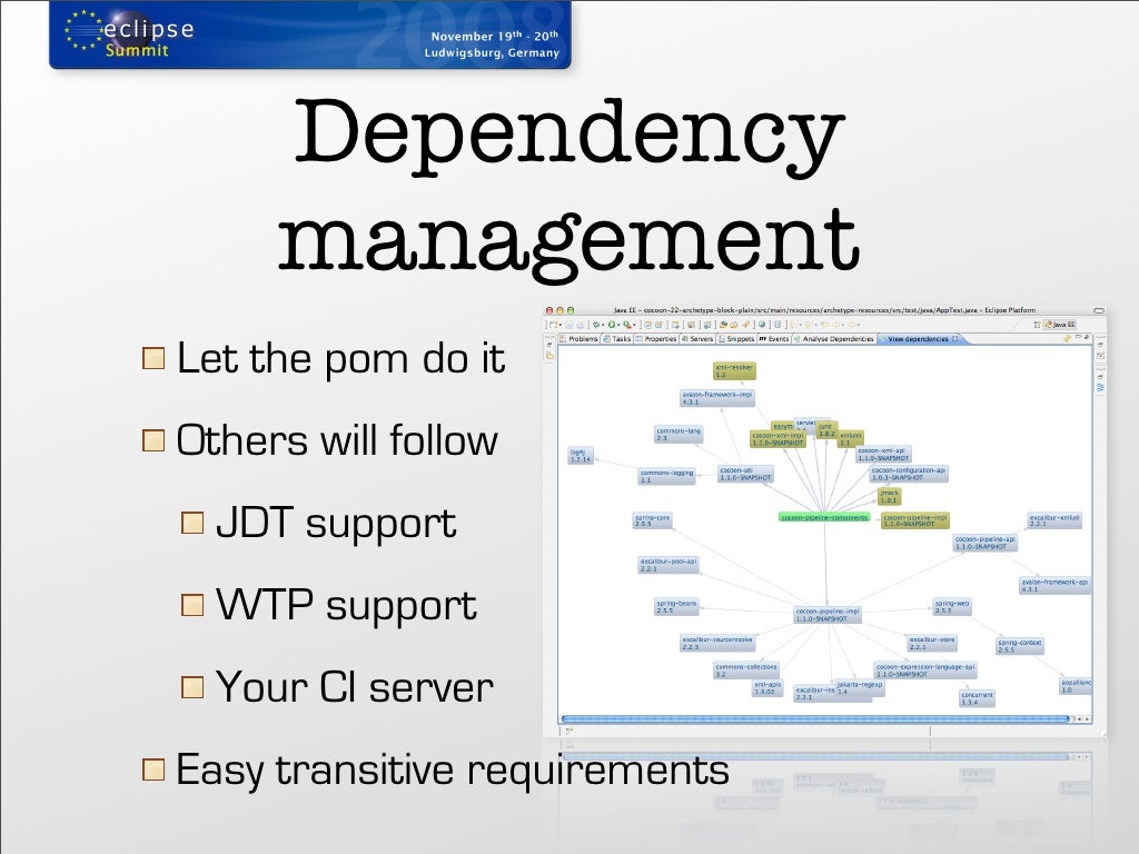 Dependency management Let the pom