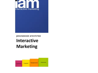 рекламное агентство
Interactive
Marketing
 