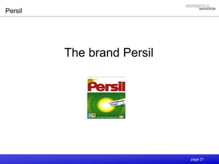 page 21
Persil
The brand Persil
 
