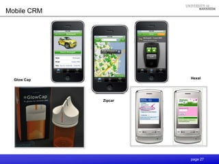 Mobile CRM




  Glow Cap            Hexal




             Zipcar




                      page 27
 