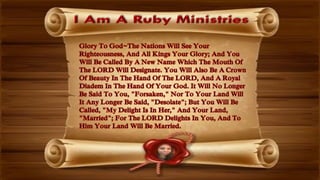 I Am A Ruby Ministries Inc.