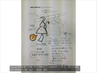 Engadget部活動:電子工作部「スマホ連係ガジェットを作ろう！」チーム「せんたく風鈴」

2013年8月17日（土）・25日（日）

 