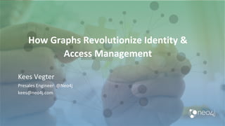 How Graphs Revolutionize Identity &
Access Management
Kees Vegter
Presales Engineer @Neo4j
kees@neo4j.com
 