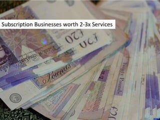 Subscription Businesses worth 2-3x Services<br />jo'nas<br />