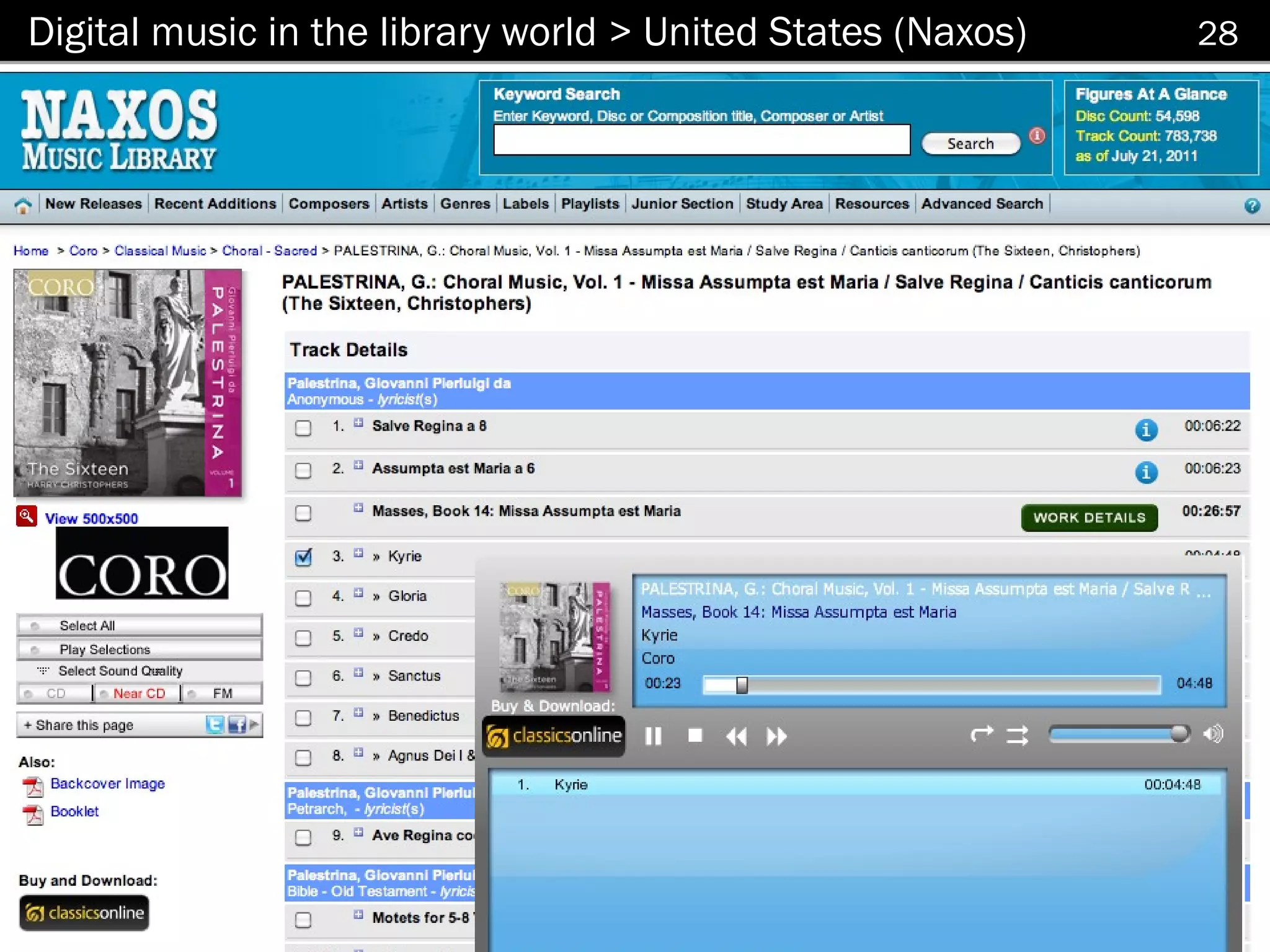 Digital music in the library world > United States (Naxos)   28
 