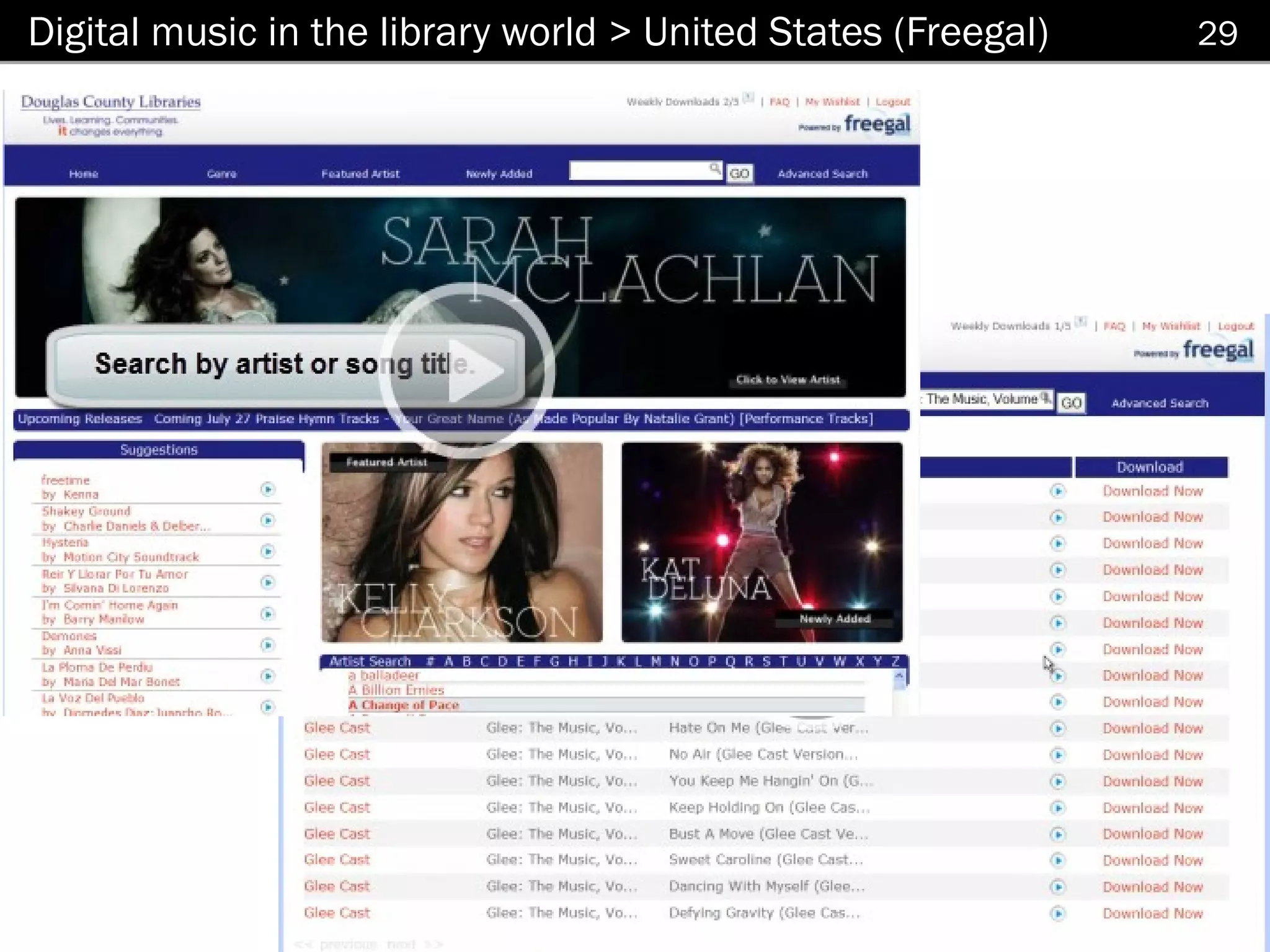 Digital music in the library world > United States (Freegal)   29
 