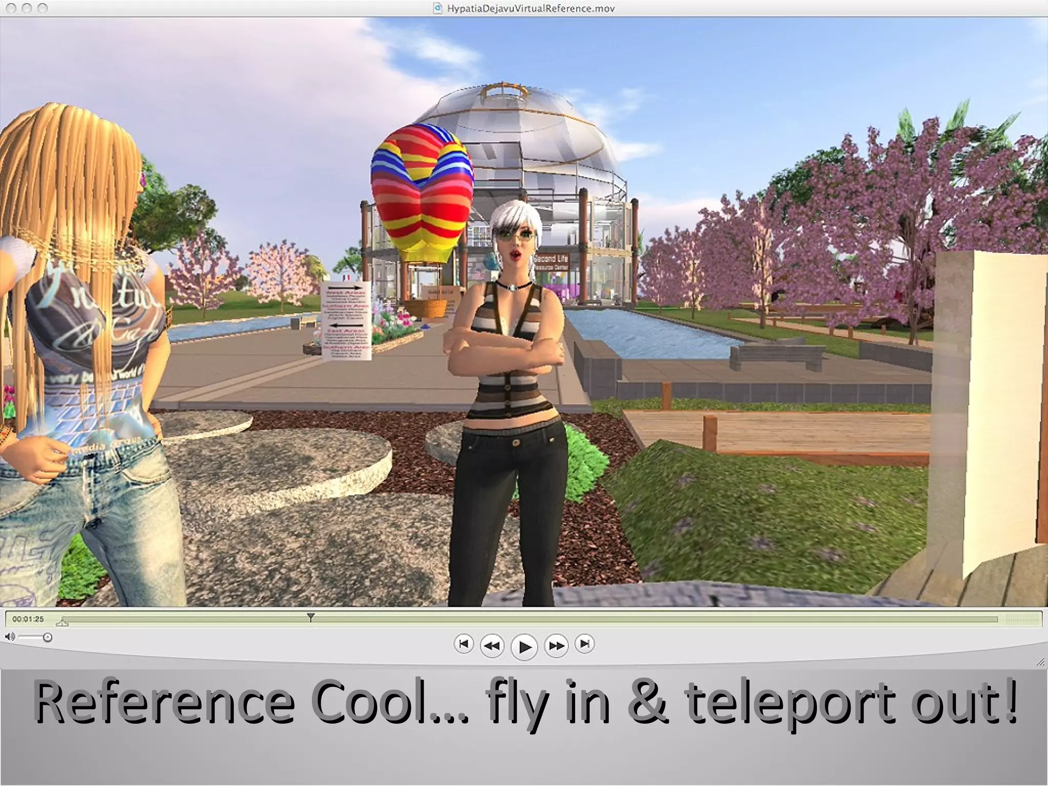 Reference Cool… fly in & teleport out! 