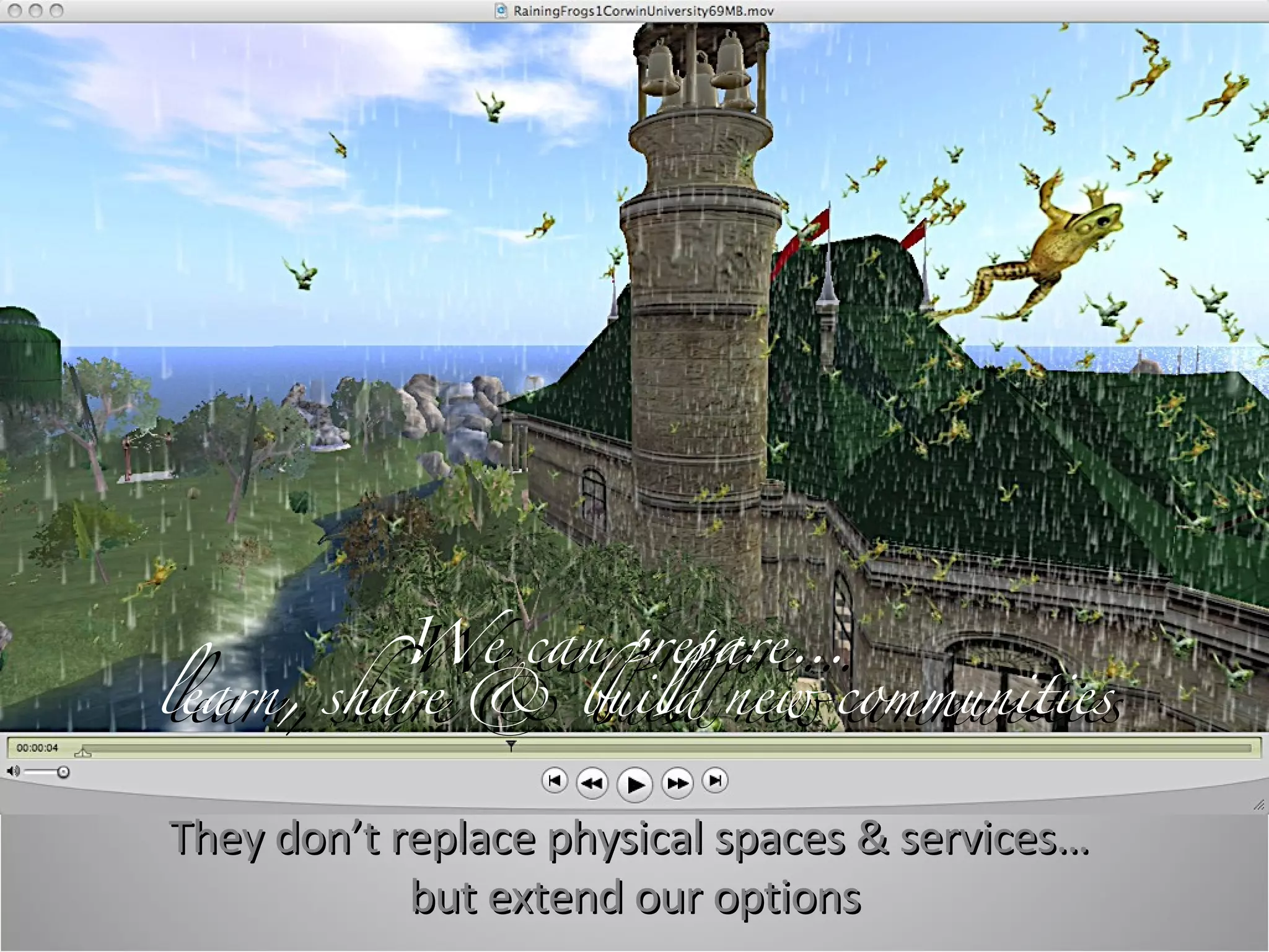 They don’t replace physical spaces & services…  but extend our options We can prepare…  learn, share & build new communities 