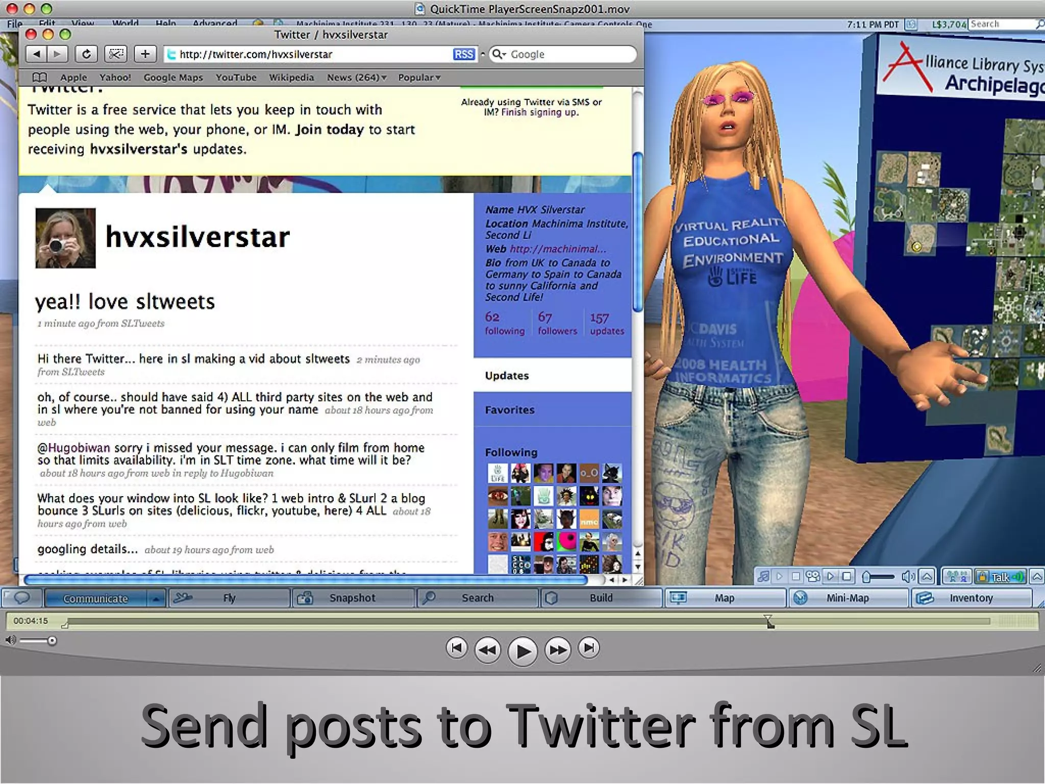 Send posts to Twitter from SL 