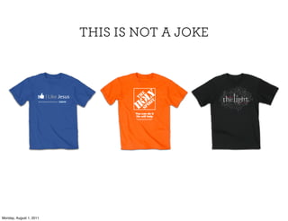 THIS IS NOT A JOKE




Monday, August 1, 2011
 