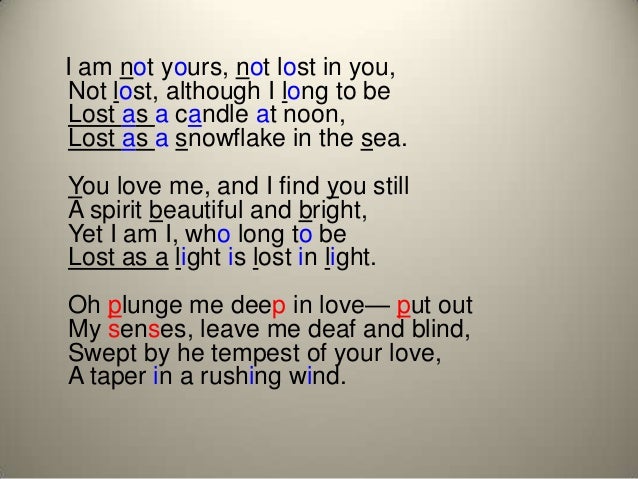 i am not yours