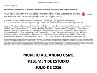 MURICIO ALEJANDRO USME
RESUMEN DE ESTUDIO
JULIO DE 2016
 