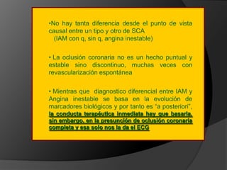 Fisiopatología Resumen El Sindrome Coronario Agudo es la consecuencia de la complicación trombótica de una placa de Ateroma, habitualmente del tipo “vulnerable”