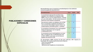 POBLACIONES Y CONDICIONES
ESPECIALES
 