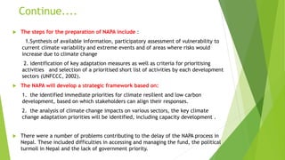 Climate change , it's impacts and adaption in Nepal | PPTX