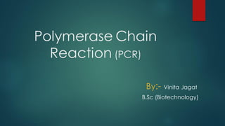 By:- Vinita Jagat
B.Sc (Biotechnology)
Polymerase Chain
Reaction (PCR)
 