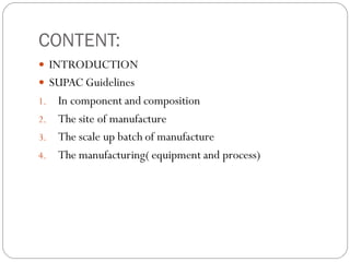 Supac Guidelines.pdf Scale up Process and Post Approval Changes | PDF
