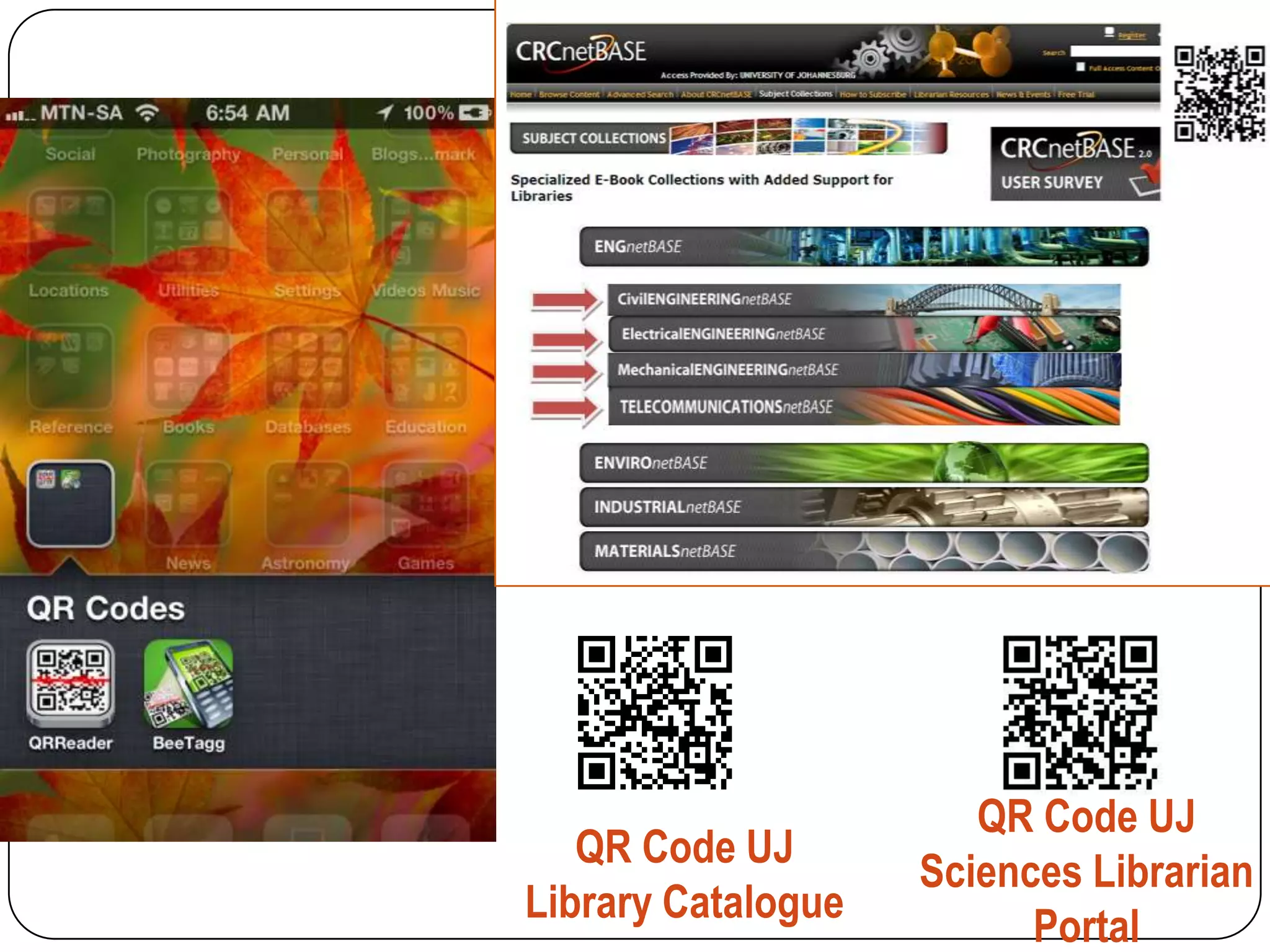 QR Code UJ
   QR Code UJ
                    Sciences Librarian
Library Catalogue
                          Portal
 