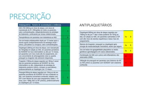 PRESCRIÇÃO
ANTIPLAQUETÁRIOS
 
