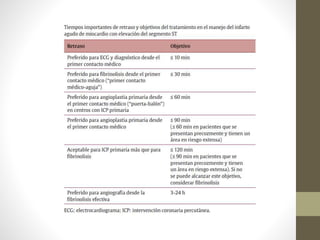 Infarto agudo al miocardio con elevacion del segmento ST | PPTX