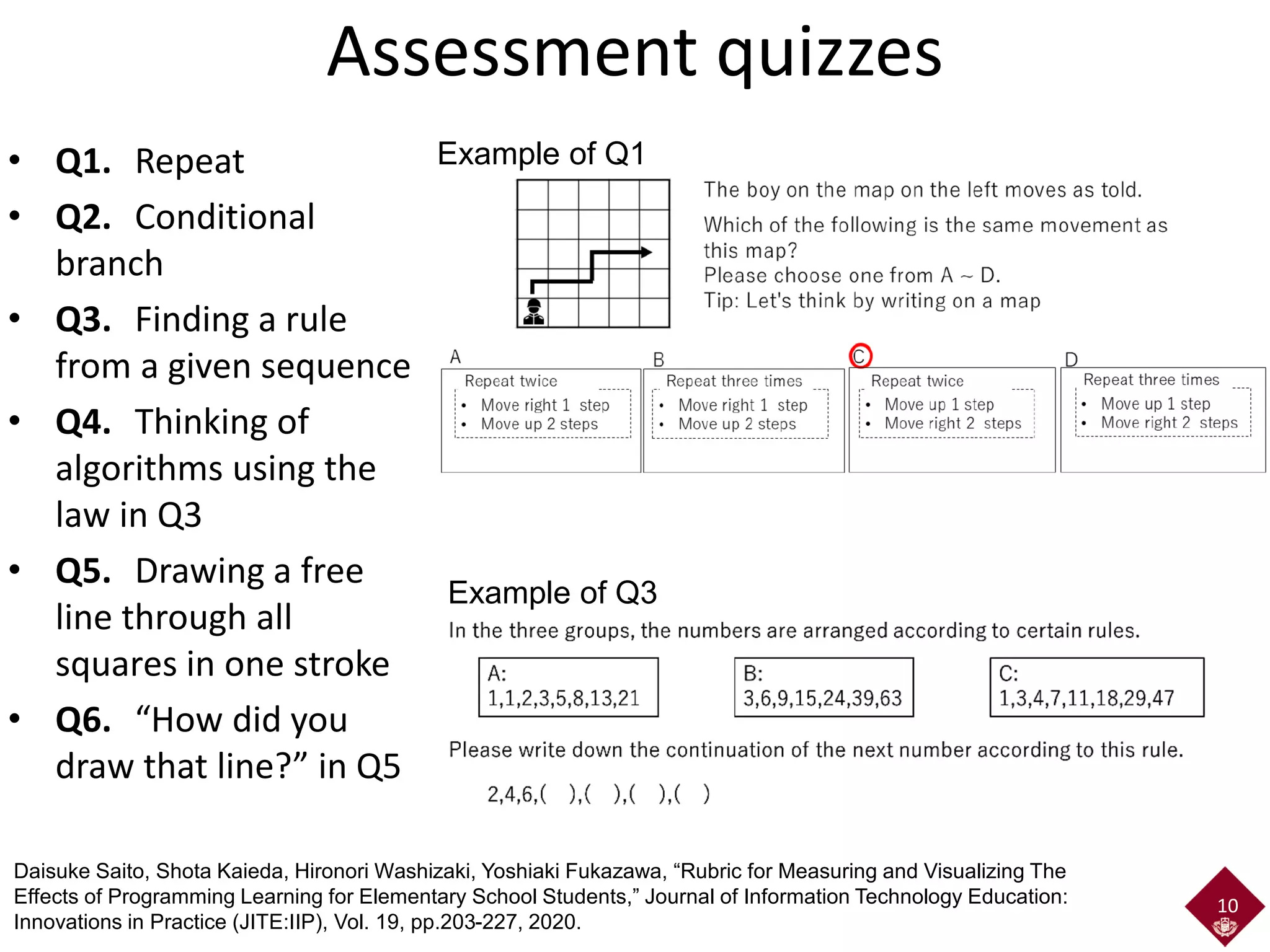 Rubric-based Assessment of Programming Thinking Skills and Comparative ...