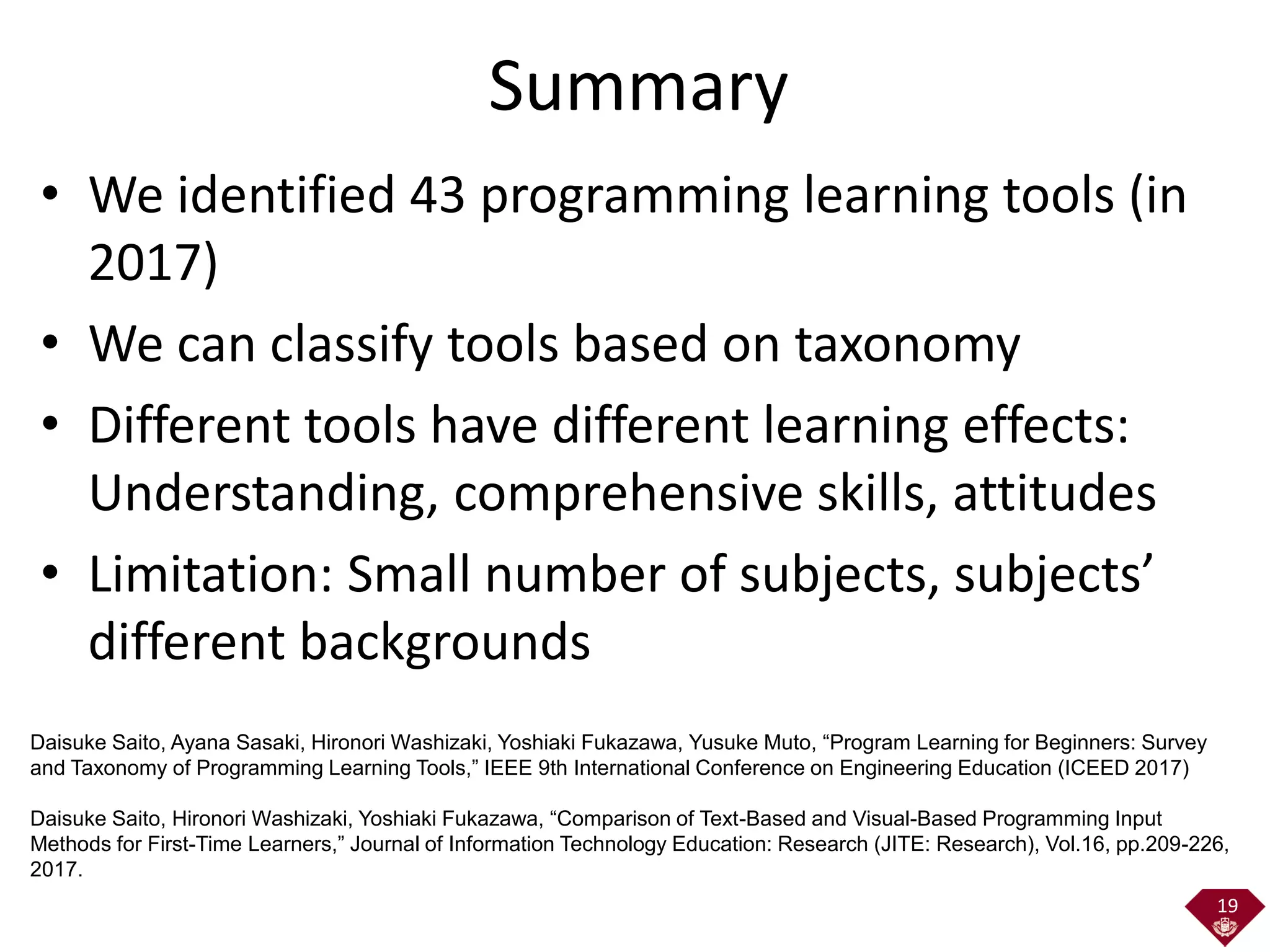 Rubric-based Assessment of Programming Thinking Skills and Comparative ...