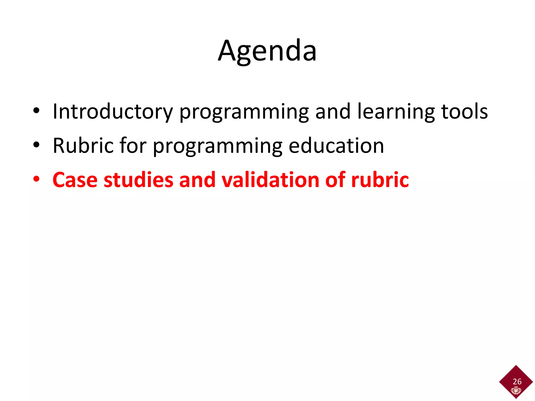 Rubric-based Assessment of Programming Thinking Skills and Comparative ...
