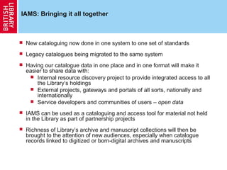 Iams ucl 2011_lecture_full | PPT