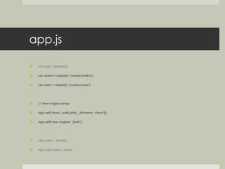 Express Web Application Framework | PPT
