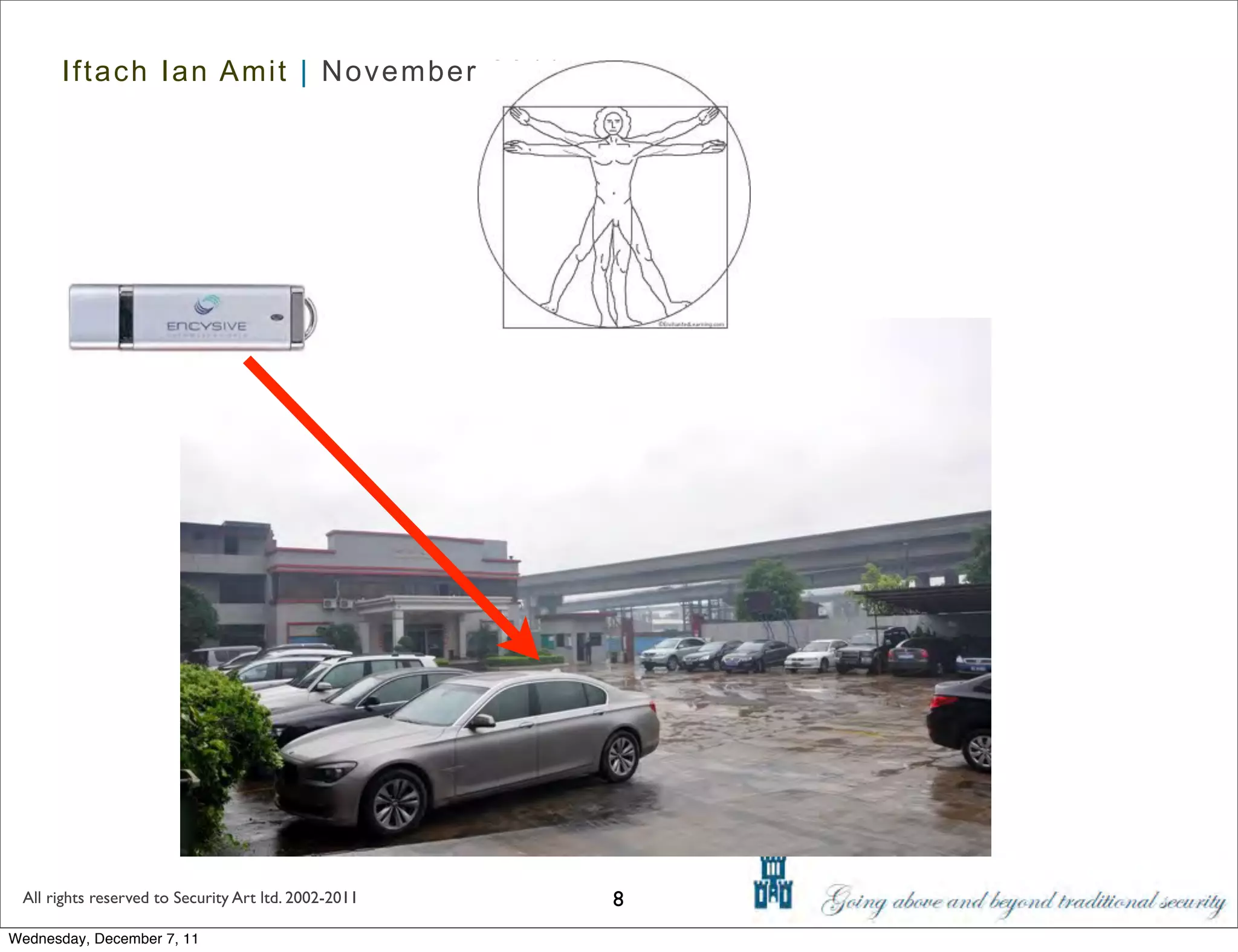 Iftach Ian Amit | November 2011




 All rights reserved to Security Art ltd. 2002-2011   8
Wednesday, December 7, 11
 