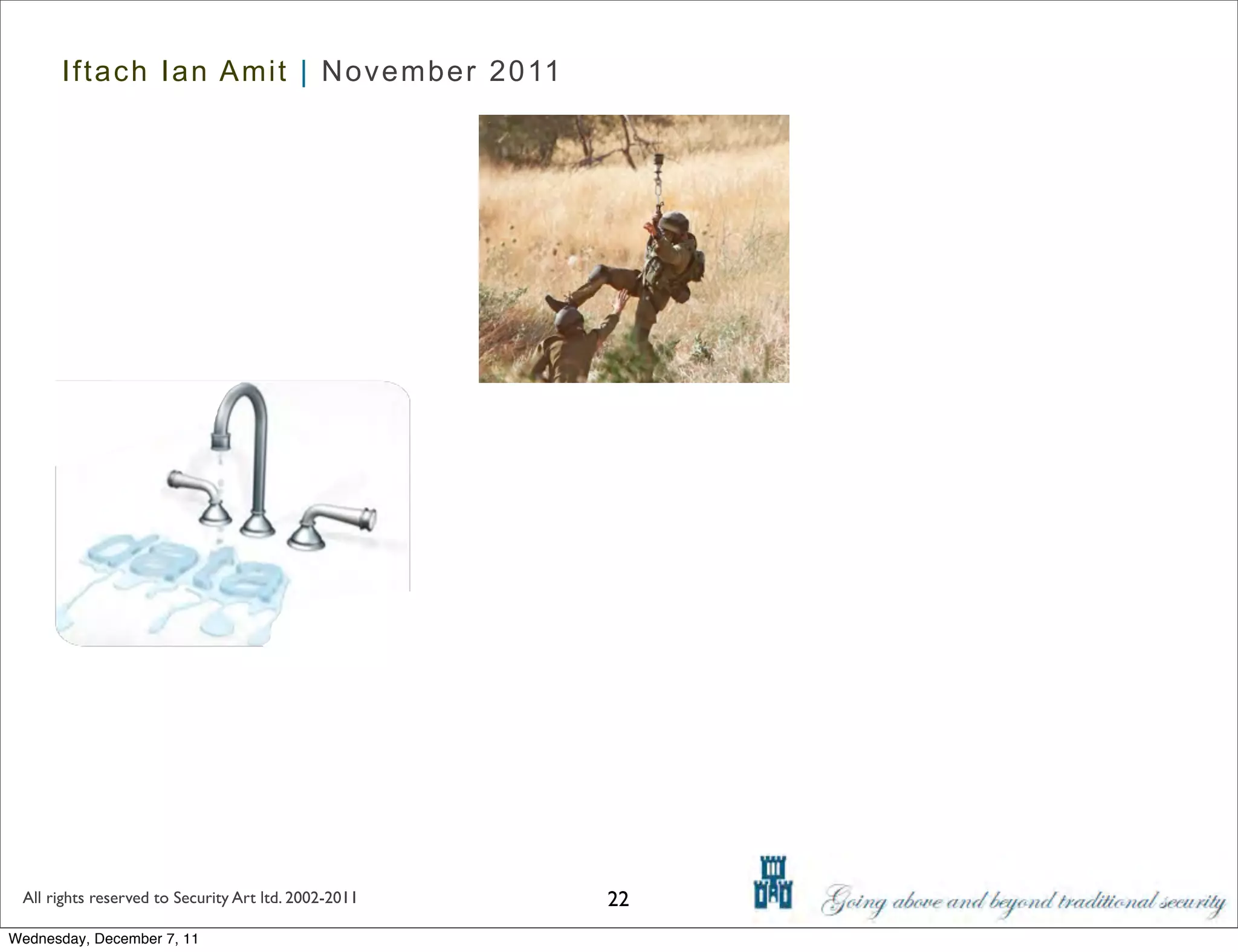 Iftach Ian Amit | November 2011




 All rights reserved to Security Art ltd. 2002-2011   22
Wednesday, December 7, 11
 