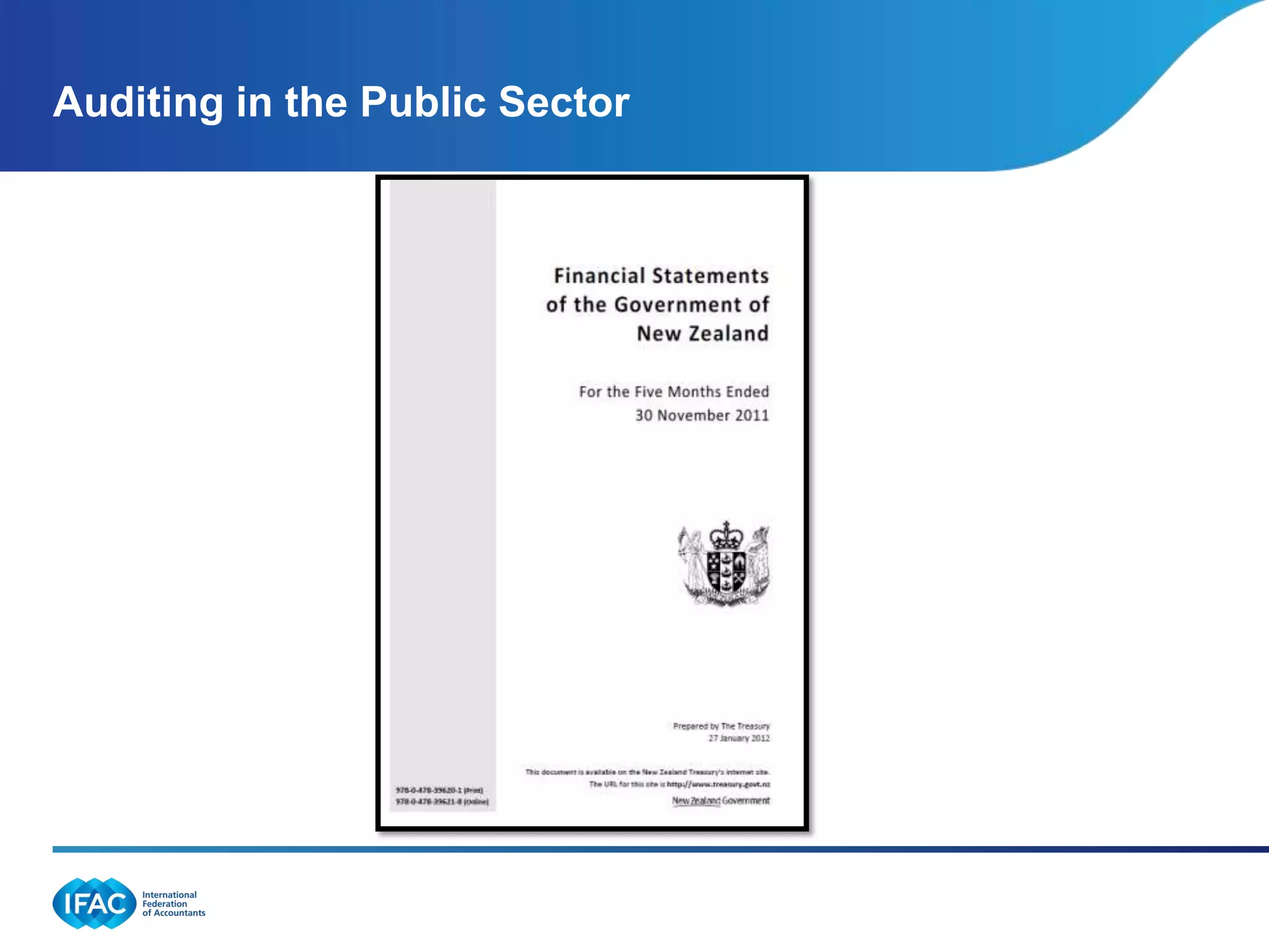 Auditing in the Public Sector
 